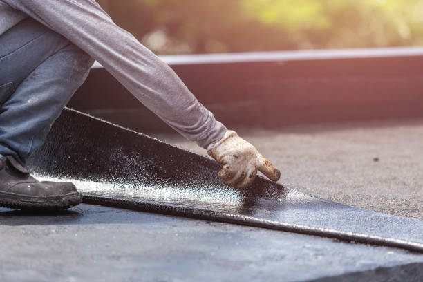 Professional Basement Waterproofing technician working in South Bloomingville, OH